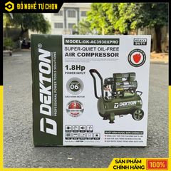 Máy Nén Khí Không Dầu Dekton DK-AC3930XPRO2HP 30L (Màu Oliu) | Hàng Chính Hãng, Có VAT