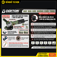 Máy Mài Góc Brushless Dekton DK-AG100BXBL / DK-AG125BXBL 2000W 5 Tốc Độ An Toàn | Hàng Chính Hãng, Có VAT