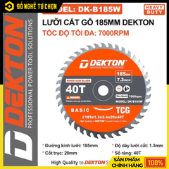 Lưỡi Cắt Gỗ 185x20mm 32 Răng Dekton DK-B185W – Cắt Gỗ Mịn, Sắc Bén, Bền Bỉ, Hàng Chính Hãng, Có VAT