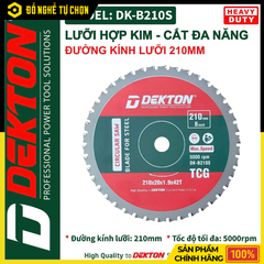 Lưỡi Cắt Sắt Hợp Kim 210mm Dekton DK-B210S Đa Vật Liệu | Hàng Chính Hãng, Có VAT