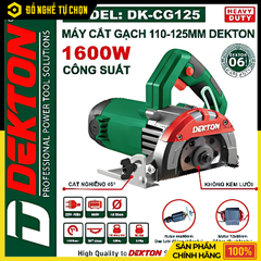 Máy Cắt Gạch 125mm Dekton DK-CG125 1600W Cắt Nghiêng 45° | Hàng Chính Hãng, Có VAT