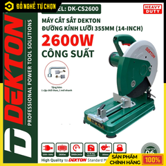 Máy Cắt Sắt 355mm Dekton DK-CS2600 – Cắt Nhanh, Mạnh Mẽ | Hàng Chính Hãng, Có VAT
