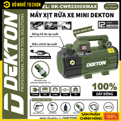 Máy Rửa Xe Mini Dekton DK-CWR2200XMAX 790W Chỉnh Áp | Hàng Chính Hãng, Có VAT