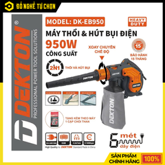 Máy Thổi Hút Bụi Dekton 950W DK-EB950 – Làm Sạch Nhanh, Đa Năng Hiệu Quả | Hàng Chính Hãng, Có VAT