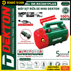 MÁY XỊT RỬA XE MINI DK-RX3001PLUS 1350W – MẠNH MẼ, AN TOÀN, TIỆN DỤNG | Hàng Chính Hãng, Có VAT
