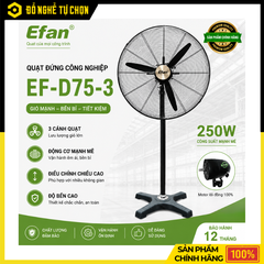 Quạt Đứng Công Nghiệp EFan EF-D65-3 – Gió Mạnh Diện Rộng, Vận Hành Bền Bỉ, Làm Mát Hiệu Quả | Hàng Chính Hãng, Có VAT