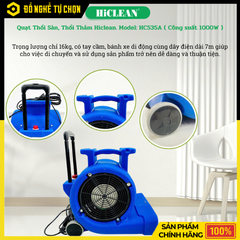 Quạt Thổi Thảm Hiclean HC535A – Công Suất Mạnh, Làm Khô Nhanh, Tiết Kiệm Thời Gian Vệ Sinh | Hàng Chính Hãng, Có VAT
