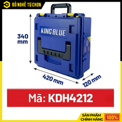 Thùng Đựng Đồ Nghề King Blue 420x340x120mm KHD4212 – Nhựa ABS Chống Nước, Chống Va Đập, Kết Nối Linh Hoạt | Hàng Chính Hãng, Có VAT
