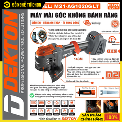 Máy Mài Góc Không Bánh Răng M21-AG1020GLT – Siêu Êm, Ít Rung, Bền Bỉ Vượt Trội - Hàng Chính Hãng Có VAT