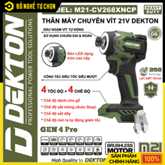 Máy Vặn Vít Thế Hệ 4 Dekton M21-CV268XNCP – Nâng Cấp Mạnh Mẽ, Thông Minh Vượt Trội | Hàng Chính Hãng, Có VAT