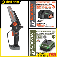 Máy Cưa Xích Pin 6 Inch Dekton M21-CX06CP – Brushless, Siêu Nhẹ 0.85kg, Có Bình Nhớt | Hàng Chính Hãng, Có VAT