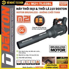 Máy Thổi Bụi & Thổi Lá Pin 21V Dekton M21-TL02BL – Gọn Nhẹ, Gió Mạnh Dọn Sạch Nhanh | Hàng Chính Hãng, Có VAT