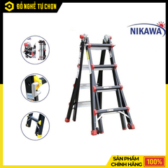 Thang Nhôm Gấp Đa Năng Nikawa NKB-48 Siêu Chắc Chắn, Chiều Cao Chữ A Tới 3.98m Cho Công Trình Chuyên Nghiệp | Hàng Chính Hãng, Có VAT