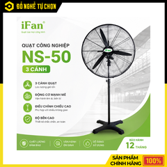 Quạt Công Nghiệp Đứng IFan NS-50 – Lưu Lượng Gió Mạnh, Làm Mát Hiệu Quả Cho Không Gian Lớn | Hàng Chính Hãng, Có VAT