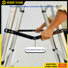Thang Rút Nhôm Đôi Sumika SK560D NEW 2m8 – Đa Năng, Chắc Chắn, Linh Hoạt Cho Mọi Công Việc | Hàng Chính Hãng, Có VAT