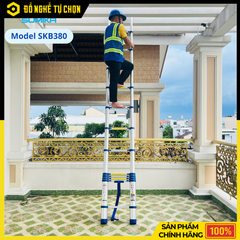 Thang Nhôm Rút Đơn 3.8m Sumika SKB380 – Gọn Nhẹ, An Toàn, Dễ Sử Dụng | Hàng Chính Hãng, Có VAT