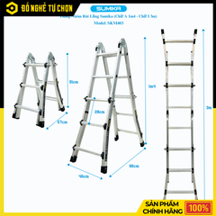 Thang Nhôm Trượt Chữ A Sumika SKM403 – Nhỏ Gọn, Linh Hoạt, An Toàn Tuyệt Đối - Hàng Chính Hãng, Có VAT