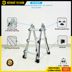 Thang Nhôm Trượt Chữ A Sumika SKM403 – Nhỏ Gọn, Linh Hoạt, An Toàn Tuyệt Đối - Hàng Chính Hãng, Có VAT