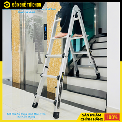 Thang Nhôm Trượt Chữ A Sumika SKM403 – Nhỏ Gọn, Linh Hoạt, An Toàn Tuyệt Đối - Hàng Chính Hãng, Có VAT