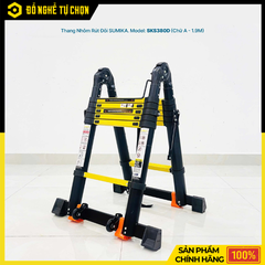 Thang Nhôm Rút Đôi Sumika SKS380D Sơn Tĩnh Điện 1m9 – Gọn Gàng, Linh Hoạt, An Toàn Khi Làm Việc | Hàng Chính Hãng, Có VAT
