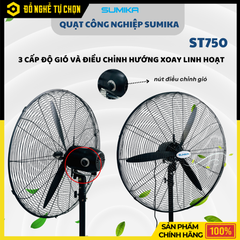 Quạt Công Nghiệp Dạng Đứng Sumika ST750 – Lưu Lượng Gió Lớn, Hoạt Động Mạnh Mẽ, Bền Bỉ, Hàng Chính Hãng Có VAT