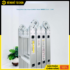 Thang Nhôm Gấp Đa Năng 4 Đoạn Sumika SK605 Cao 5.8m Gấp Đa Năng | Hàng Chính Hãng, Có VAT