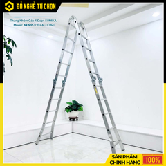 Thang Nhôm Gấp Đa Năng 4 Đoạn Sumika SK605 Cao 5.8m Gấp Đa Năng | Hàng Chính Hãng, Có VAT