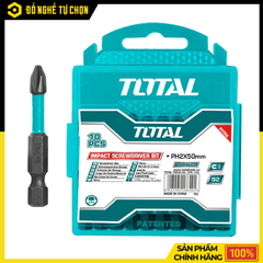 Bộ Mũi Bắt Vít Có Từ PH2x50mm Total TACIM16PH223 | Hàng Chính Hãng, Có VAT