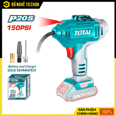 Máy Bơm Hơi Pin Total TACLI2018 (KHÔNG KÈM PIN - SẠC)  – 20V – Áp Suất 150PSI – Có Đèn LED – Hàng Chính Hãng Có VAT