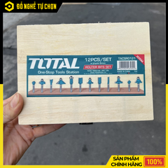 Bộ 12 Mũi Phay Gỗ 6mm Total TACSR0121 Hợp Kim Cao Cấp Đa Dạng Kiểu Phay – Hàng Chính Hãng, Có VAT