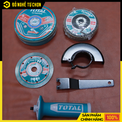 Máy Mài Góc Dùng Pin TOTAL TAGLI4128102 – 42V Không Dây – 2 Pin 2.5Ah + 1 Sạc – Công Suất 1280W – Chính Hãng Có VAT