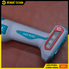 Máy Mài Góc Dùng Pin TOTAL TAGLI4128102 – 42V Không Dây – 2 Pin 2.5Ah + 1 Sạc – Công Suất 1280W – Chính Hãng Có VAT