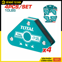 Bộ 4 Ke Nam Châm Hàn Mini Total TAMWH4001 – Giữ Góc 45°/90°/135° | Hàng Chính Hãng, Có VAT
