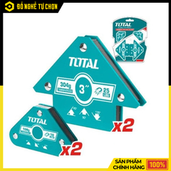 Bộ Ke Nam Châm Hàn 4 Chi Tiết Total TAMWH4062 – Giữ Góc 45°/90°/135° | Hàng Chính Hãng, Có VAT