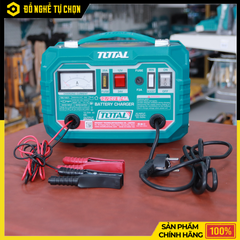 Máy Sạc Bình Ắc Quy TOTAL TBC1601 – 12V/24V – Dòng Sạc 12A – Phù Hợp Xe Máy, Ô Tô, Bình Ắc Quy 180Ah – Hàng Chính Hãng Có VAT