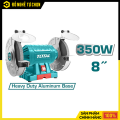 Máy Mài Để Bàn 2 Đá 350W Total TBG35020-8 (200mm) – Mài Chính Xác, Hoạt Động Ổn Định, Độ Bền Cao | Hàng Chính Hãng, Có VAT