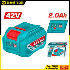 Pin Lithium 42V 2.0Ah Total TFBLI42201 – Dung Lượng Ổn Định, Sạc Nhanh, Tương Thích Dòng P42M | Hàng Chính Hãng, Có VAT