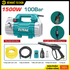 Máy Xịt Rửa Total TGT112362 – 1500W – 100 Bar – Dây Xịt 8m – Hàng Chính Hãng Có VAT