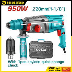 Máy Khoan Búa 950W Total TH309288 – SDS Plus, Lực Đập 2.5J | Hàng Chính Hãng, Có VAT