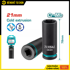 Đầu Tuýp Tác Động Sâu 21mm Total 1/2