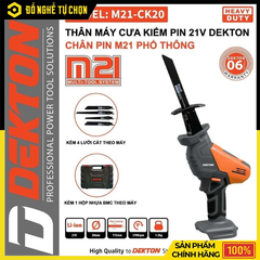Cưa kiếm cầm tay hoạt động bằng pin hiệu DEKTON; 21V; Model: M21-CK20