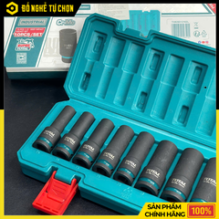 Bộ 10 Đầu Tuýp Dài 1/2 Inch Total THKISD12102L Thép CR-MO Cao Cấp, Chịu Lực Mạnh, Chuyên Dụng Cho Gara & Cơ Khí | Hàng Chính Hãng, Có VAT