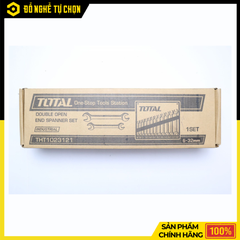Bộ Cờ Lê Hai Đầu Miệng Total THT1023121 12 Chi Tiết 6-32mm, Thép Cr-V Bền Bỉ, Đa Năng Cho Thợ Cơ Khí | Hàng Chính Hãng, Có VAT