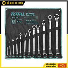 Bộ Cờ Lê Hai Đầu Vòng 12 Chi Tiết Total THT1024121 – Đa Kích Thước, Chắc Chắn, Chuyên Dụng Cơ Khí | Hàng Chính Hãng, Có VAT