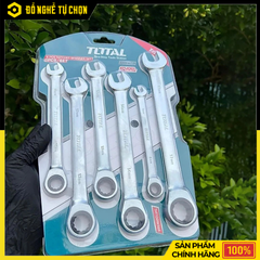 Bộ 6 Cờ Lê Miệng Vòng 2 Chiều Total THT102RK566 – Bền Bỉ, Tiện Dụng Cho Mọi Công Việc | Hàng Chính Hãng, Có VAT