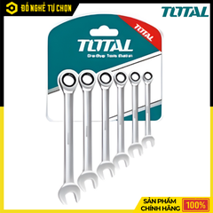 Bộ 6 Cờ Lê Miệng Vòng 2 Chiều Total THT102RK566 – Bền Bỉ, Tiện Dụng Cho Mọi Công Việc | Hàng Chính Hãng, Có VAT