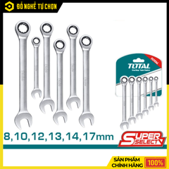 Bộ 6 Cờ Lê Miệng Vòng 2 Chiều Total THT102RK566 – Bền Bỉ, Tiện Dụng Cho Mọi Công Việc | Hàng Chính Hãng, Có VAT