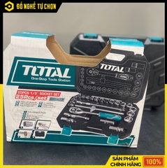 Bộ Tuýp 25 Chi Tiết Total THT121251 1/2 Inch Thép Cr-V Cao Cấp, Đầy Đủ Phụ Kiện Cho Thợ Chuyên Nghiệp | Hàng Chính Hãng, Có VAT