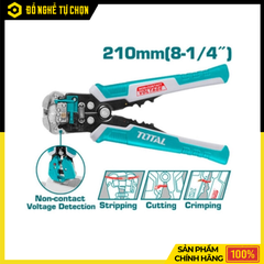 Kềm Tuốt Dây Điện Tự Động Thông Minh Total THT152429 Tuốt Nhanh, Chính Xác, Tiết Kiệm Thời Gian Thi Công | Hàng Chính Hãng, Có VAT