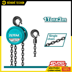 Ba Lăng Xích Total THT1611 Tải Trọng 1 Tấn Nâng Hạ Hàng Hóa An Toàn, Bền Bỉ Cho Công Trình Và Nhà Xưởng | Hàng Chính Hãng, Có VAT